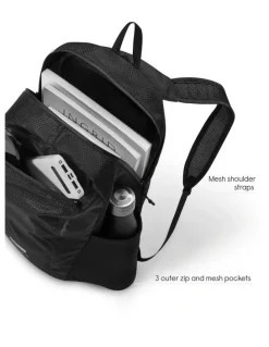 Gaston Luga Gaston Luga Packable Lightweight Backpack (21L) Foldable Travel Bag in Black