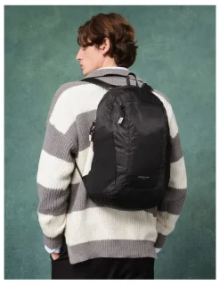 Gaston Luga Gaston Luga Packable Lightweight Backpack (21L) Foldable Travel Bag in Black