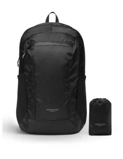 Gaston Luga Gaston Luga Packable Lightweight Backpack (21L) Foldable Travel Bag in Black
