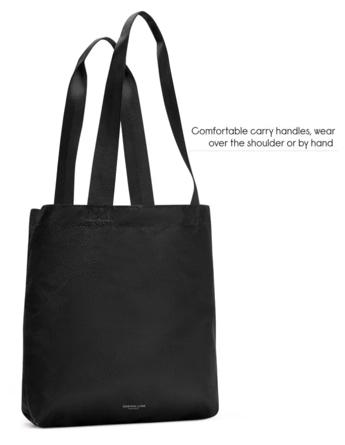 Gaston Luga Gaston Luga Packable Lightweight Tote (17L) Foldable Travel Bag in Black