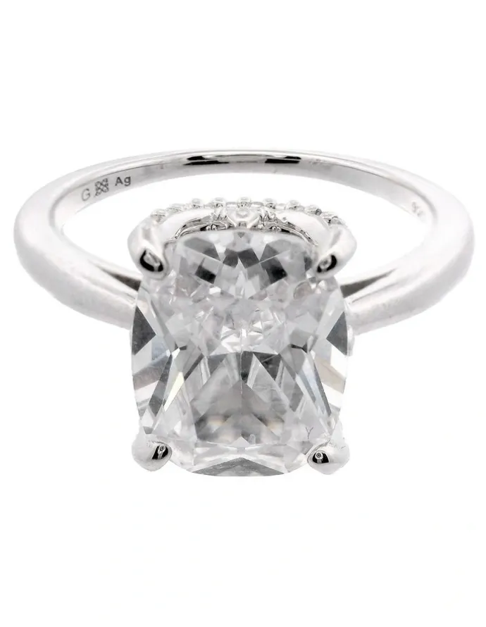 Georgini Sydney Soiree Elaine Cushion Cut Ring in Silver