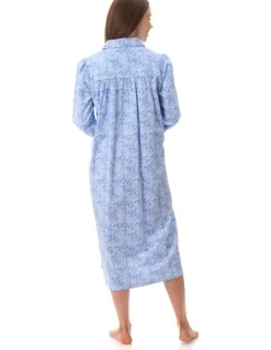 Givoni Kora Mid Collared Nightie in Blue