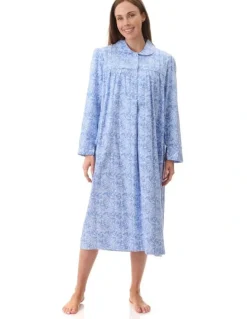 Givoni Kora Mid Collared Nightie in Blue