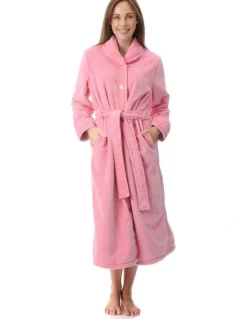 Givoni Mid Belted Button Gown in Pink