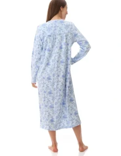 Givoni Mira Mid Length Nightie in Blue