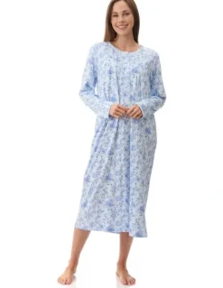 Givoni Mira Mid Length Nightie in Blue