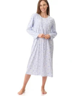 Givoni Poppy Mid Length Nightie in Blue