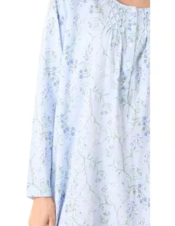 Givoni Verona Mid Length Nightie in Blue Floral Print