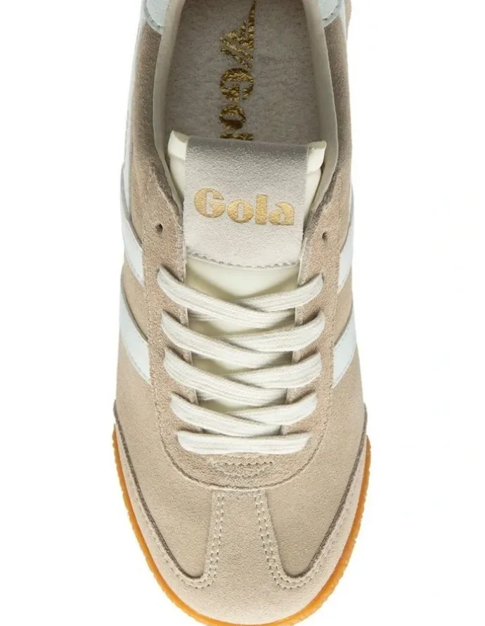 Gola Elan Trainer Shoe in Bone/White
