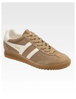 Gola Tornado Zephyr Women's Trainer in Light Caramel and Off White