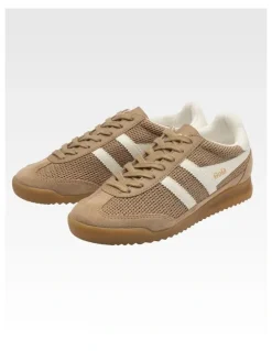 Gola Tornado Zephyr Women's Trainer in Light Caramel and Off White