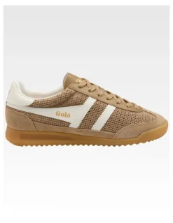 Gola Tornado Zephyr Women's Trainer in Light Caramel and Off White