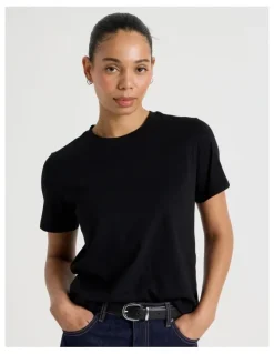 GRAB Crew Neck Tee in Black
