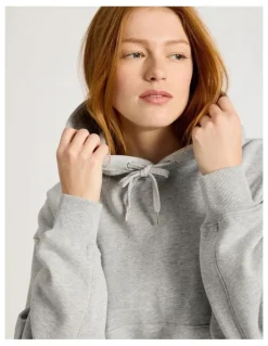 GRAB Oversized Hoodie With Seam Details in Light Heather Grey