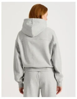 GRAB Oversized Hoodie With Seam Details in Light Heather Grey