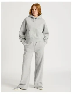 GRAB Oversized Hoodie With Seam Details in Light Heather Grey