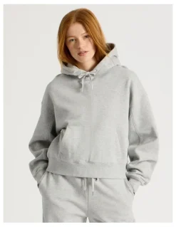 GRAB Oversized Hoodie With Seam Details in Light Heather Grey