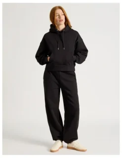 GRAB Oversized Hoodie With Seam Details in Black