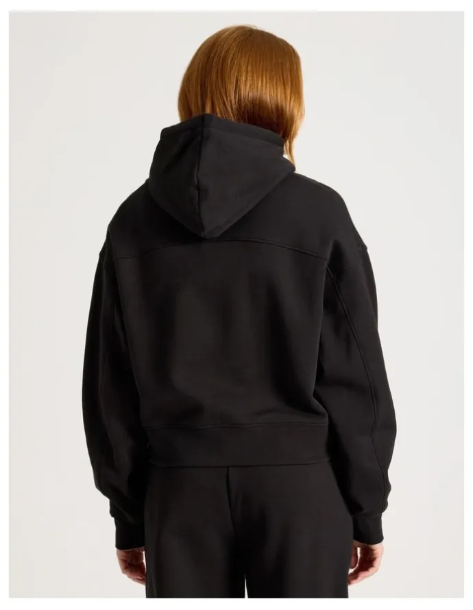 GRAB Oversized Hoodie With Seam Details in Black
