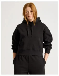 GRAB Oversized Hoodie With Seam Details in Black
