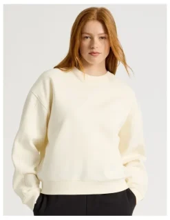 GRAB Oversized Sweater With Seam Details in Off White