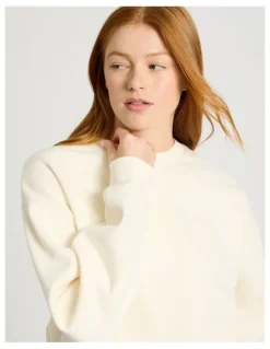 GRAB Oversized Sweater With Seam Details in Off White