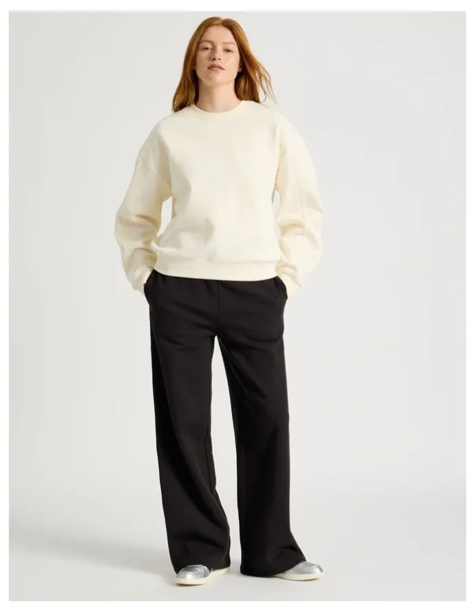 GRAB Oversized Sweater With Seam Details in Off White