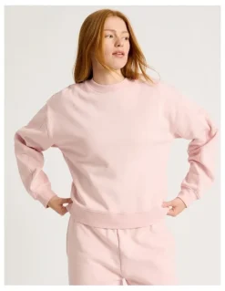 GRAB Oversized Sweater With Seam Details in Light Pink