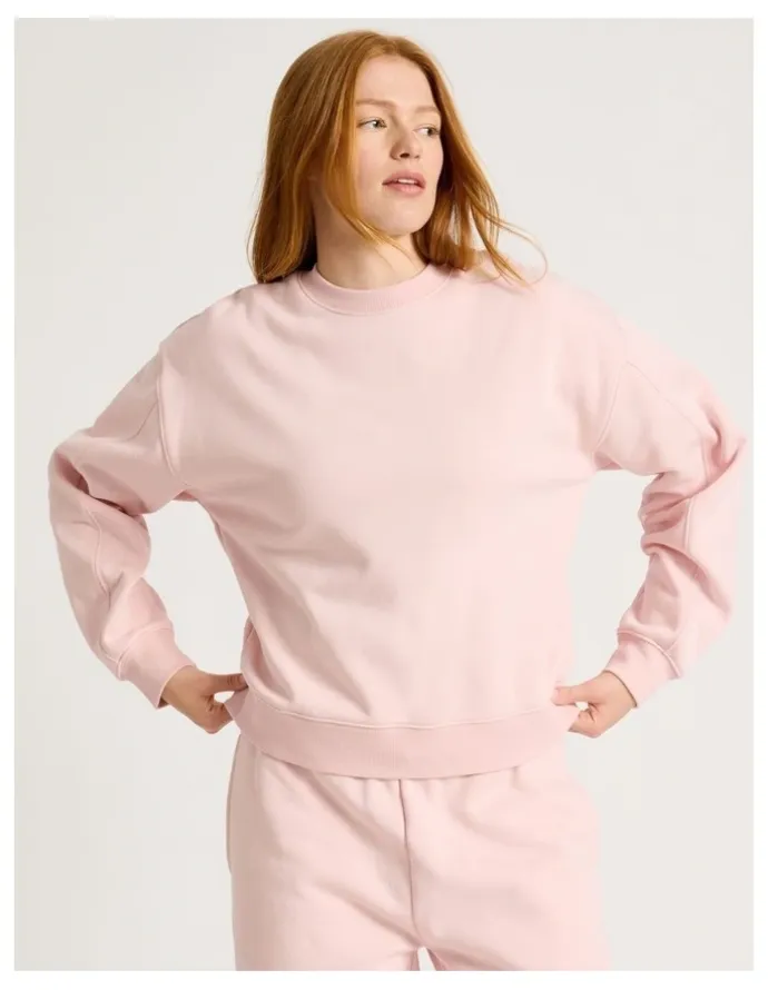 GRAB Oversized Sweater With Seam Details in Light Pink