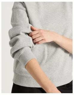 GRAB Oversized Sweater With Seam Details in Grey Marle