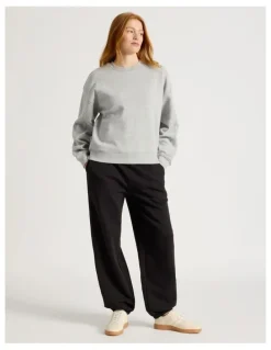 GRAB Oversized Sweater With Seam Details in Grey Marle