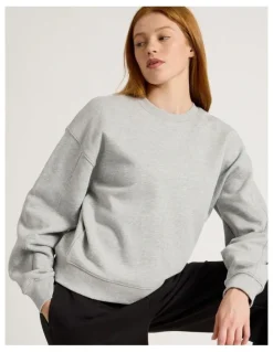 GRAB Oversized Sweater With Seam Details in Grey Marle