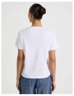 GRAB Regular Fit Crew Neck Tee in White