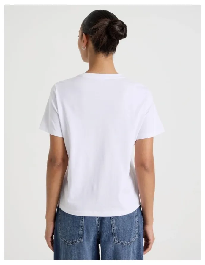 GRAB Regular Fit Crew Neck Tee in White