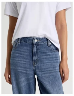 GRAB Relaxed Low Rise Jean In Medium Wash