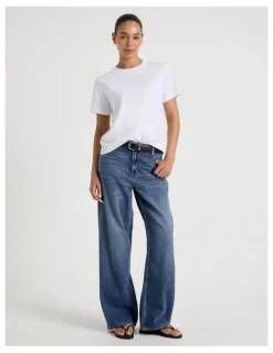 GRAB Relaxed Low Rise Jean In Medium Wash