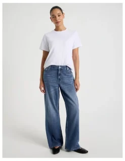 GRAB Relaxed Low Rise Jean In Medium Wash