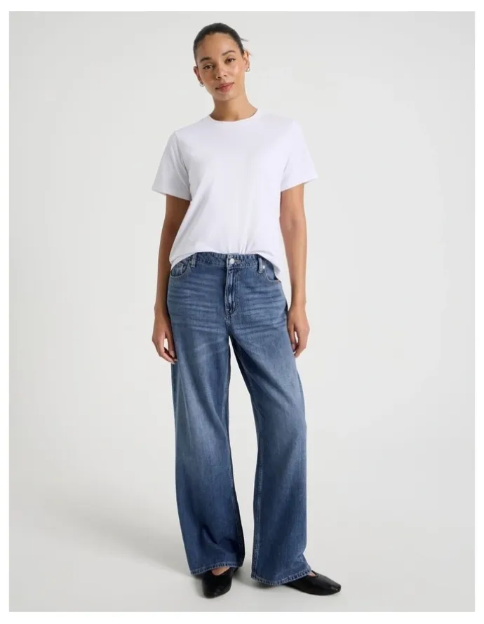 GRAB Relaxed Low Rise Jean In Medium Wash
