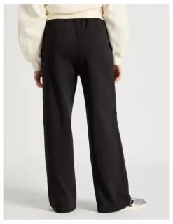 GRAB Wide Leg Fleece Pants in Black