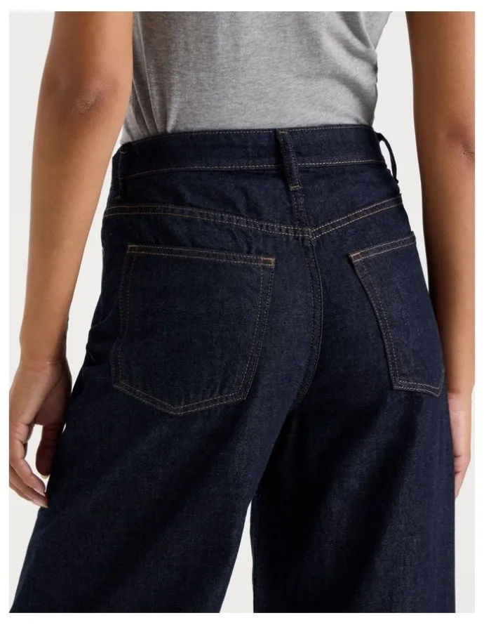 GRAB Wider Leg High Rise Jean In Rinse
