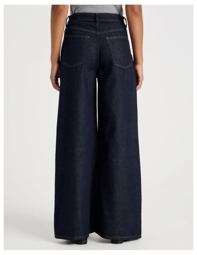 GRAB Wider Leg High Rise Jean In Rinse