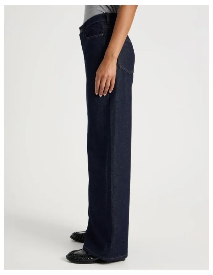 GRAB Wider Leg High Rise Jean In Rinse