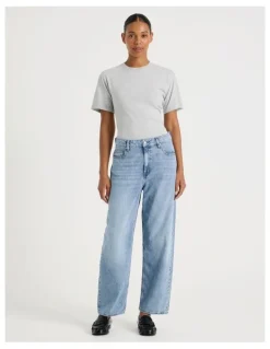 GRAB Barrel Mid Rise Jean In Medium Wash