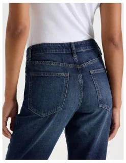 GRAB Flare High Rise Jeans in Dark Wash