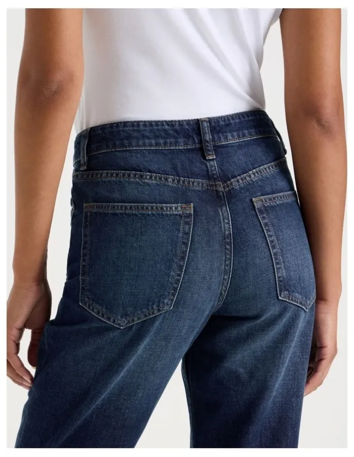GRAB Flare High Rise Jeans in Dark Wash