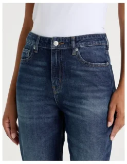 GRAB Flare High Rise Jeans in Dark Wash