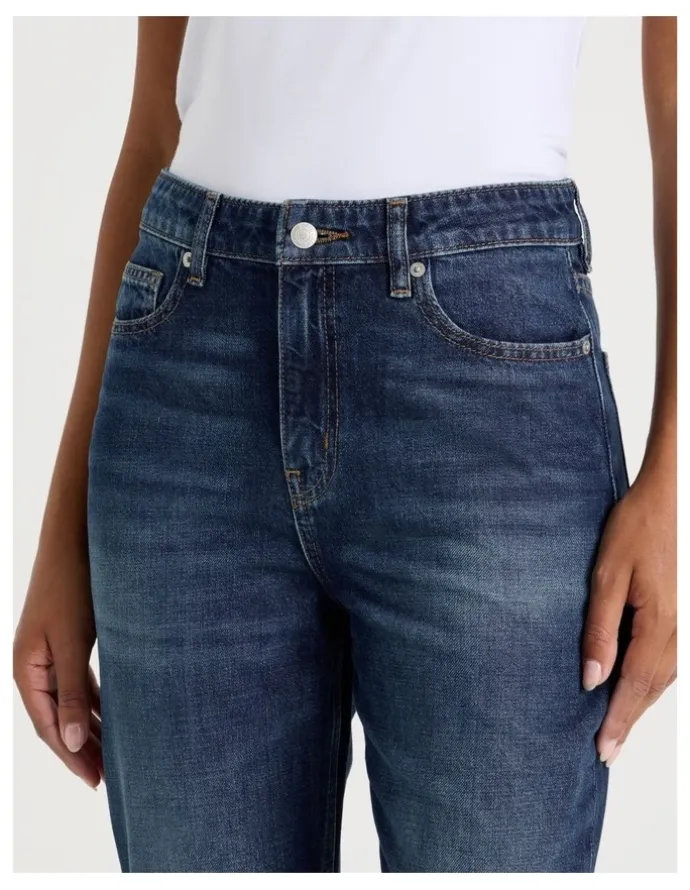 GRAB Flare High Rise Jeans in Dark Wash