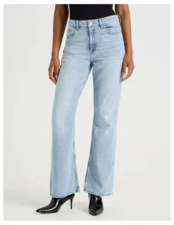 GRAB Flare High Rise Jeans in Light Wash