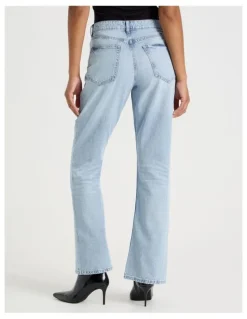 GRAB Flare High Rise Jeans in Light Wash
