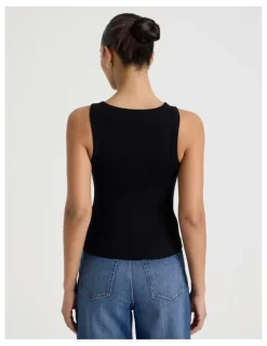 GRAB Henley Tank in Black